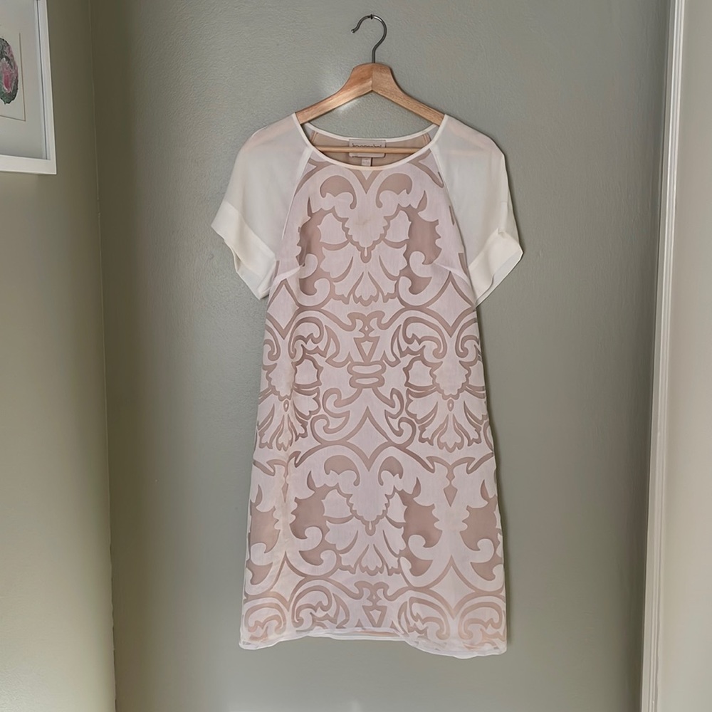Anthropologie white mini dress